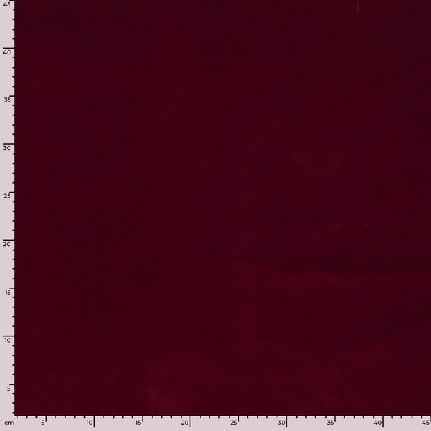 Velours stof Effen Bordeaux