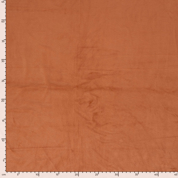 Supersoft Velvet fabrik Uni Ziegel