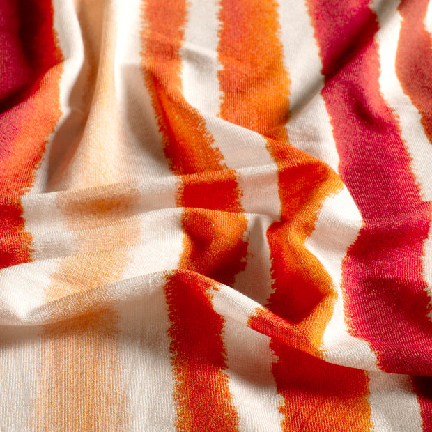 Viscose Jersey fabric Stripes Red