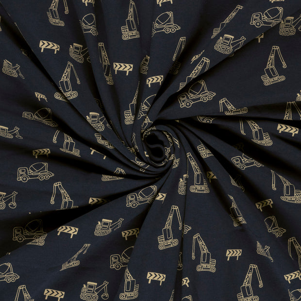  tela Azul marino estampado 