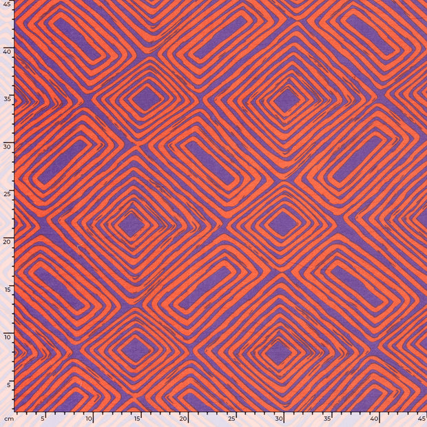 Viscose Nylon Twill fabrik Abstrakt Violett
