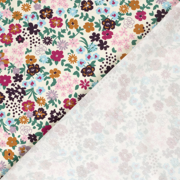 French Terry fabric Flowers digital printed 