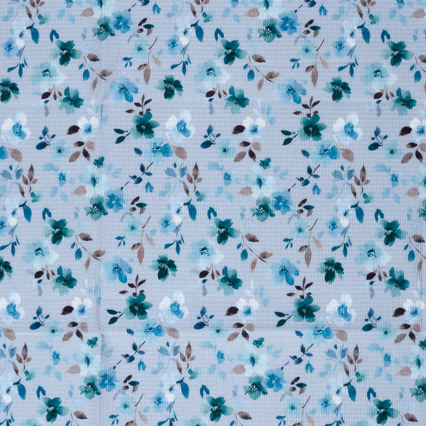 Wafel Piqué stof Babyblauw mat 