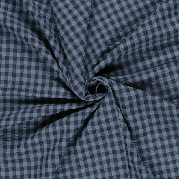 Seersucker tissu Bleu Marine Seersucker 
