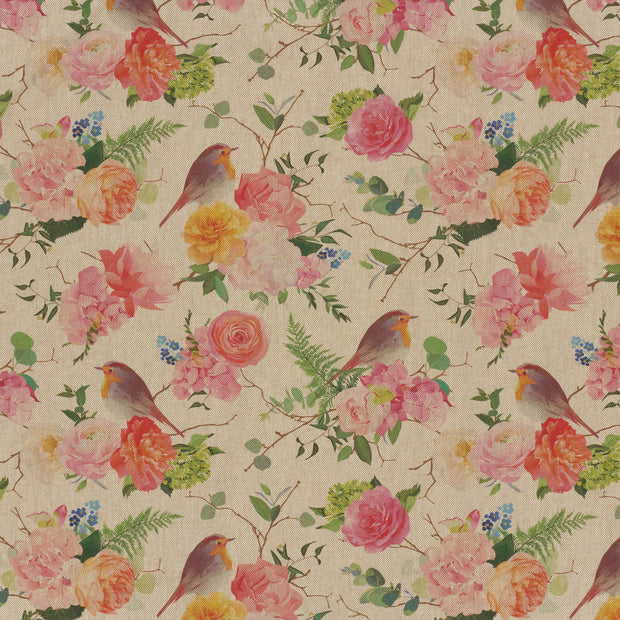 Linen Look fabric Light Pink matte 