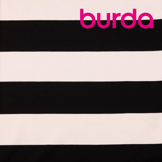 Punta di Roma fabric Stripes Black