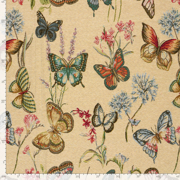 Gobelin stof Vlinders Beige