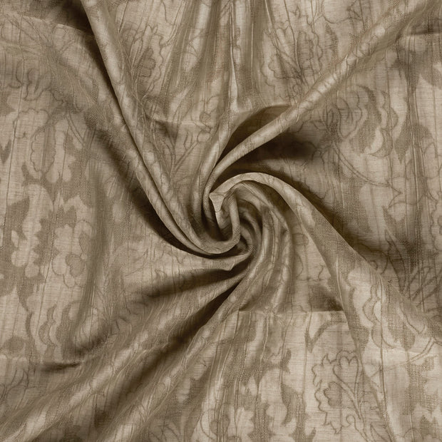  fabric Brown Taupe embroidered 