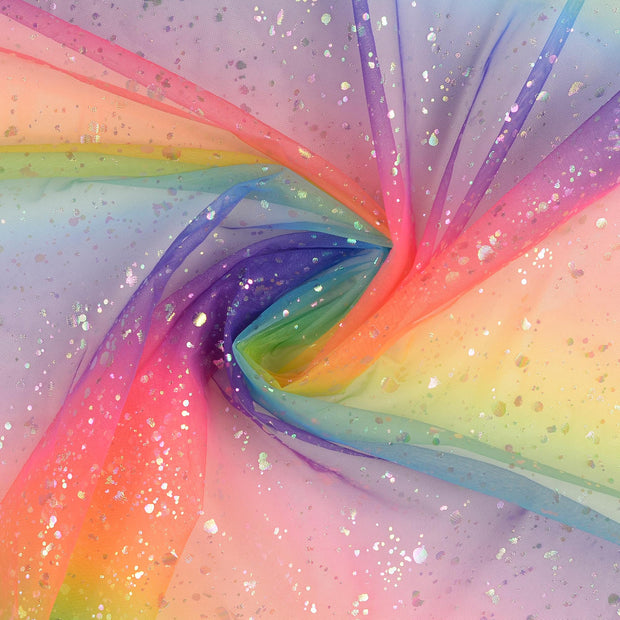 Tule stof Multicolor 