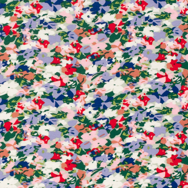 Viscose Nylon Crepe fabrik Blumen Lila
