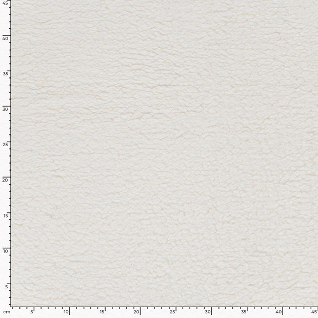 Fake Fur fabric Unicolour Off White