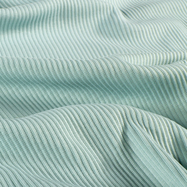 Rib Jersey fabrik Uni Eisblau