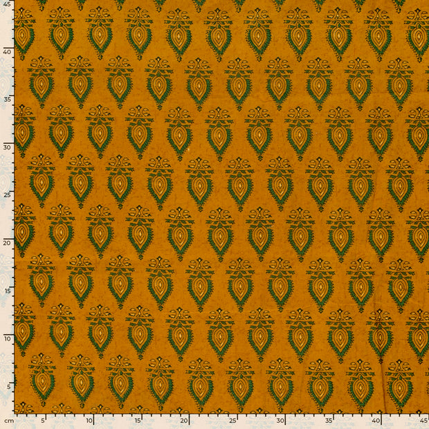 Voile fabric Abstract Oker