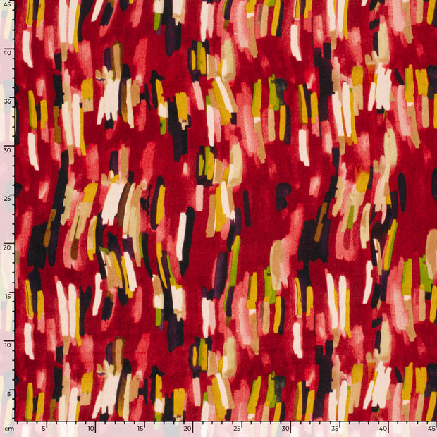 Satin Velvet fabrik Abstrakt Dunkelrot