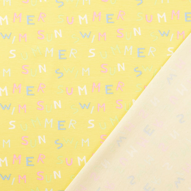 Jerséis tela Amarillo estampado 