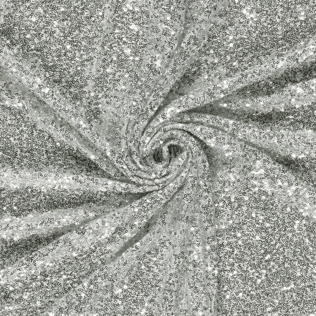 Mesh fabrik Silber Paillette 