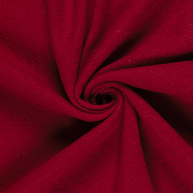 Wool Boucle fabric Red 
