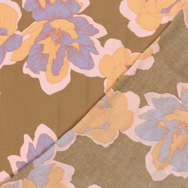 Borken Crepe tissu fleurs imprimé 