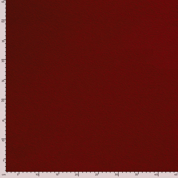 Chiffon en laine tissu Unicolore Rouge