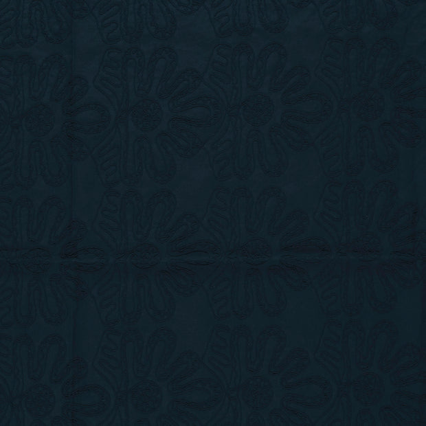 Popeline de Coton tissu Bleu Marine mat 