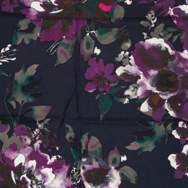 Viscose Nylon Crepe tela Indigo Oscuro 