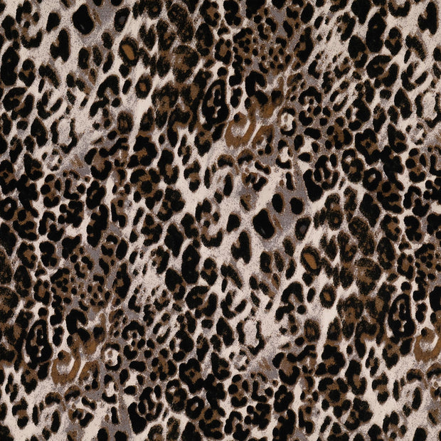Viscose Satin fabrik Tiere Grau