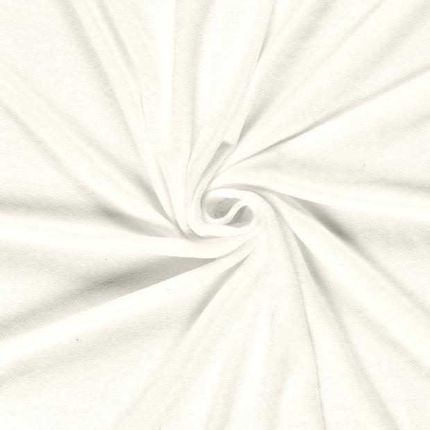 Stretch terry fabric Off White 