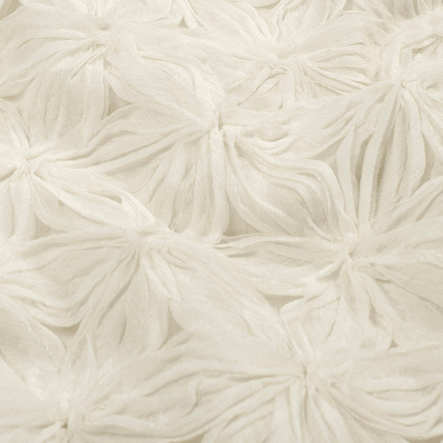 Tule stof Bloemen Gebroken wit