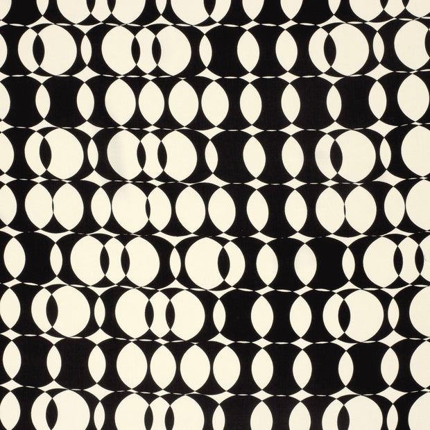 Popeline de Viscose tissu Noir mat 