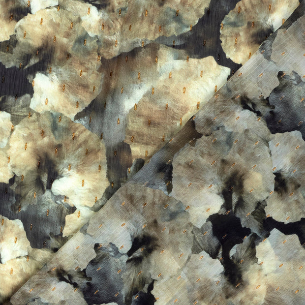 Chiffon fabric Glitter digital printed 