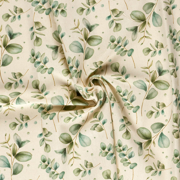 Panama fabric Beige digital printed 