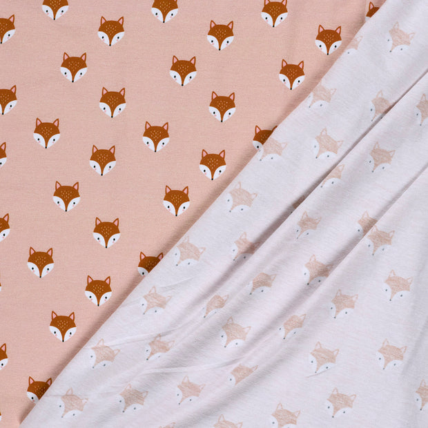 Jersey fabric Foxes digital printed 