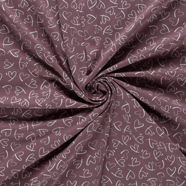 Jerséis tela Lila estampado 