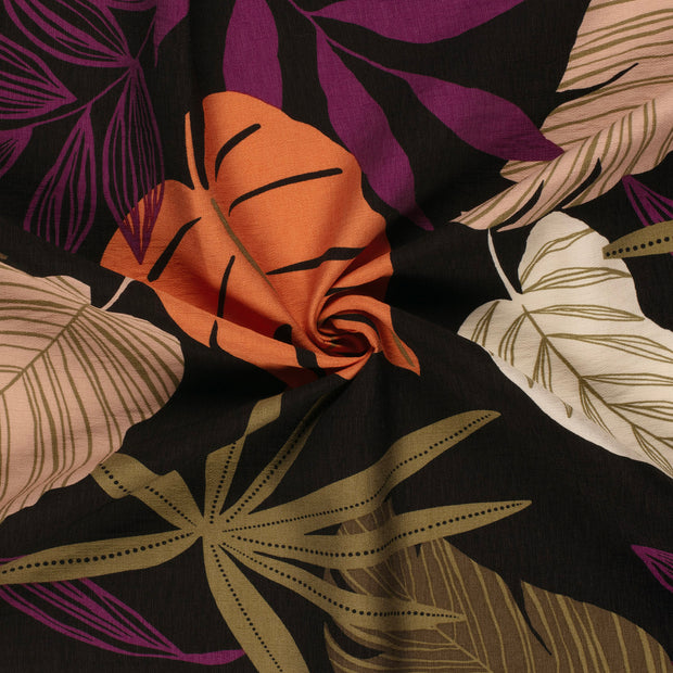 Viscose Nylon Ottoman stof Brique bedrukt 