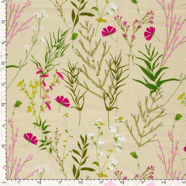  fabric Flowers Camel