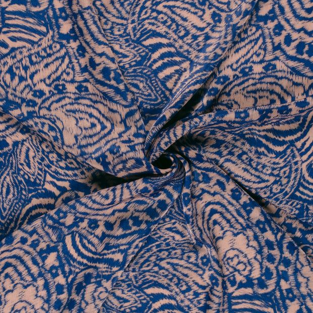 Satin Velvet fabrik Altrosa bedruckt 