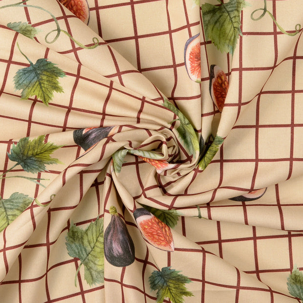 Cretonne fabric Bordeaux 