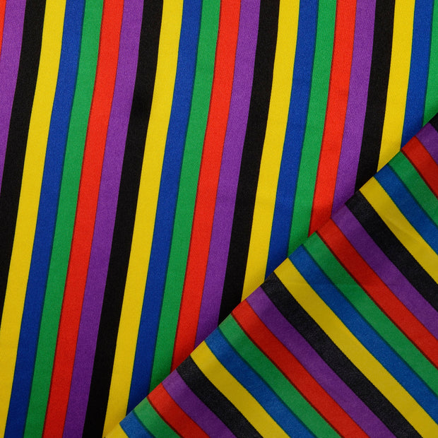 Satin fabric Stripes printed 