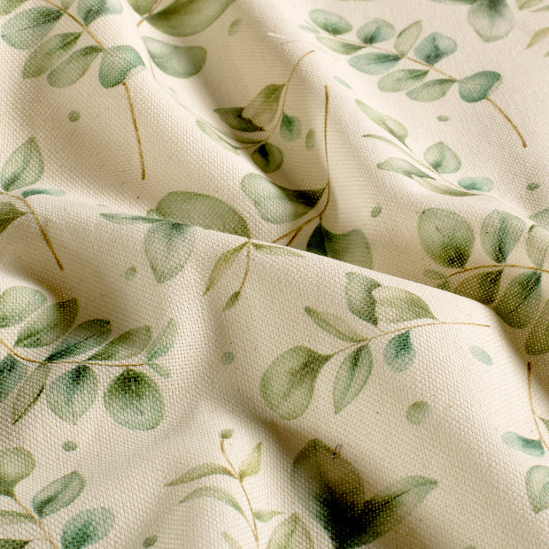 Panama fabric Leaves Beige