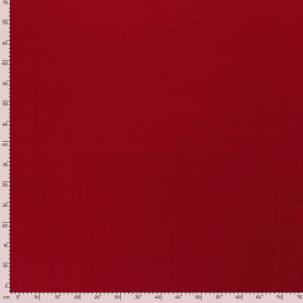Viscose Poplin stof Effen Rood