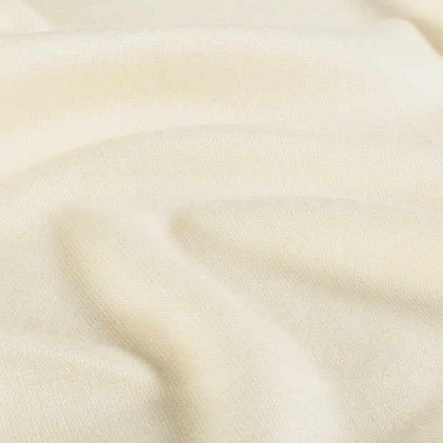 Heavy Knit tissu Melange Blanc cassé