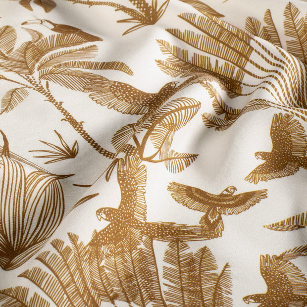 Viscose Poplin fabric Palmtrees Camel