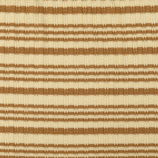 Heavy Knit fabrik Streifen Braun