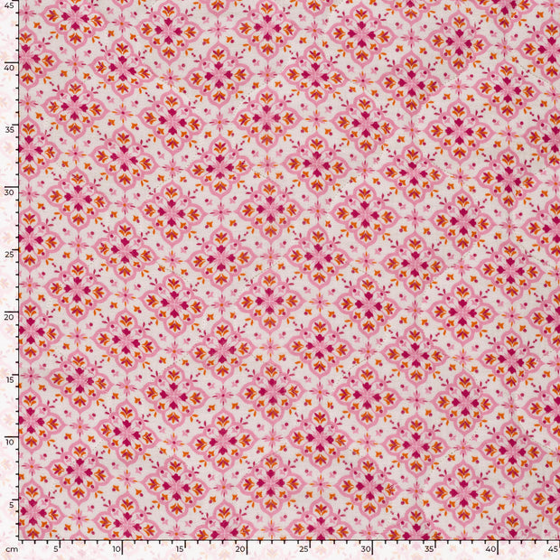 Musselin gepolstert fabrik Abstrakt Fuchsia