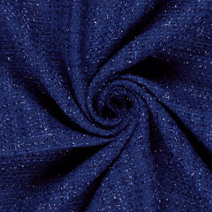 Jacquard Lurex Uni Königsblau