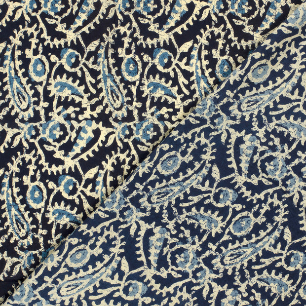 Voile stof Paisley bedrukt 