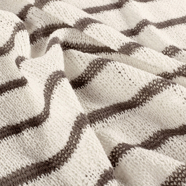 Jacquard tela Rayas Gris pardo