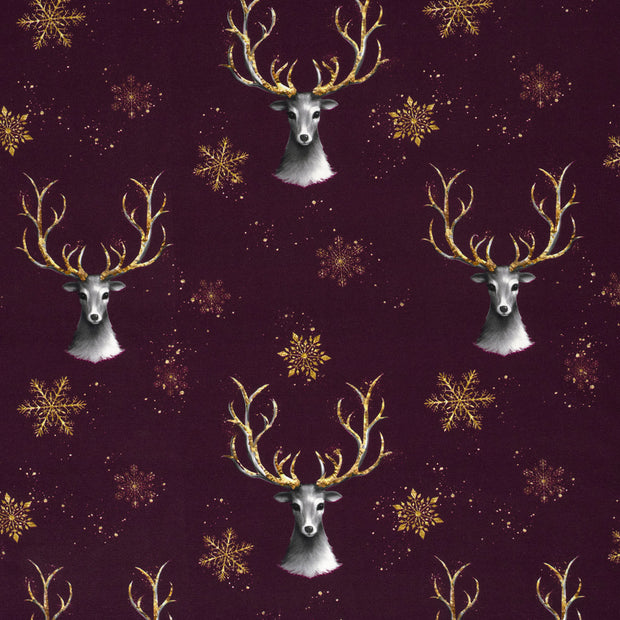 French Terry fabric Wine red matte 