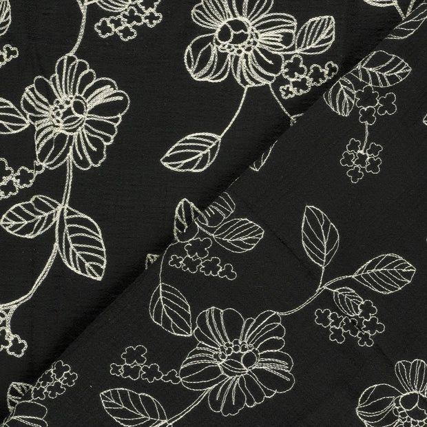  fabric Flowers embroidered 