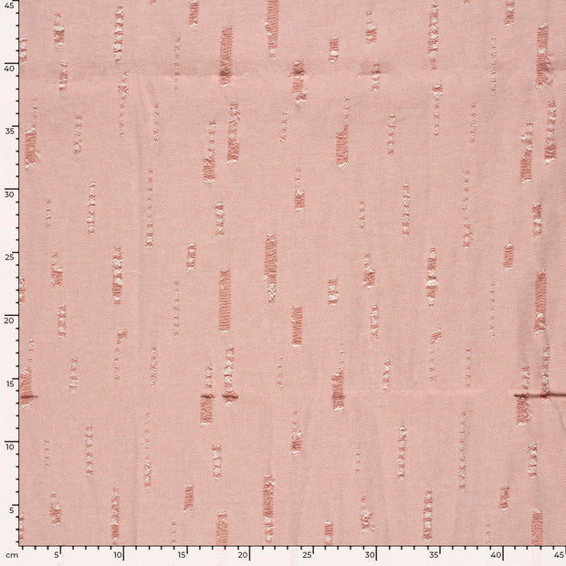 Denim stof Effen Roze